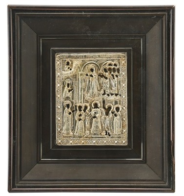 Ikona Matki Boskiej Opieki srebro złocone 1751 r