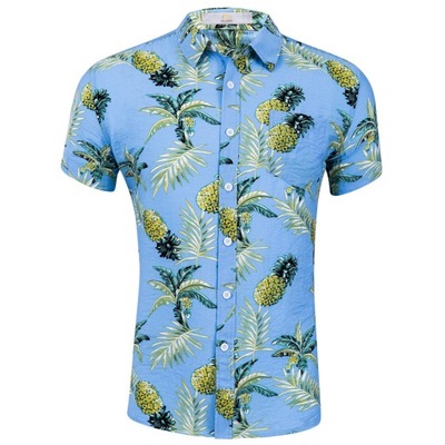 Koszula Hawajska Męska Na Lato Wakacje Przewiewna