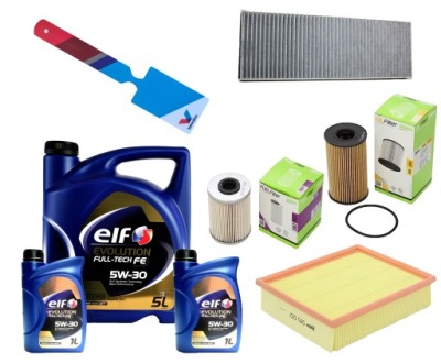 Renault espace iv 2.0dci набор фильтров фильтр масло elf 5w30 full tech 7l фото №1