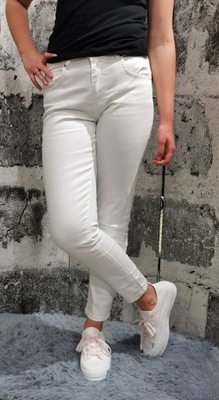 Damskie białe jeansy CROWN JEANS W27 L28 S
