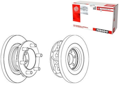 Комплект диск тормозных ferodo 14857 dsk2575 562 фото №1