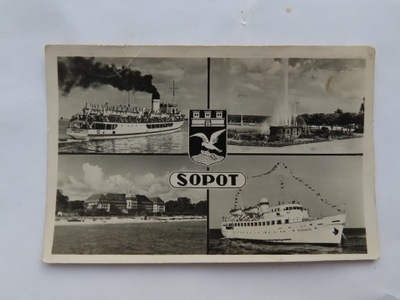 Stara pocztówka Sopot 1959