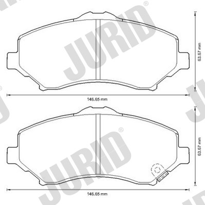 ZAPATAS DE FRENADO PARTE DELANTERA JURID 573298J  