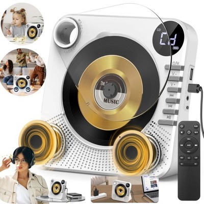 ODTWARZACZ PRZENOŚNY CD GŁOŚNIK ODTWARZANIE PŁYTY Z ALBUMEM 5.0 BLUETOOTH