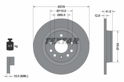 TEXTAR 92118503 ДИСК ГАЛЬМІВНИЙ