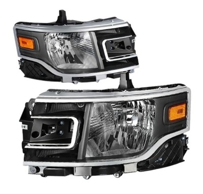 Фара лампа перед права ліва ford flex 2013-2019 black комплект фото №1