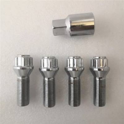 1 SET M14*1.5 Wheel Lock Bolt Tires Anti-theft Screws Nut Anti-Theft~21700