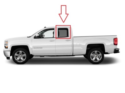 Chevrolet silverado 14-19 скло бічна лівий задній фото №1