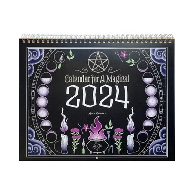 Kalendarz czarnej magii na rok 2024 prezent na rok Retro