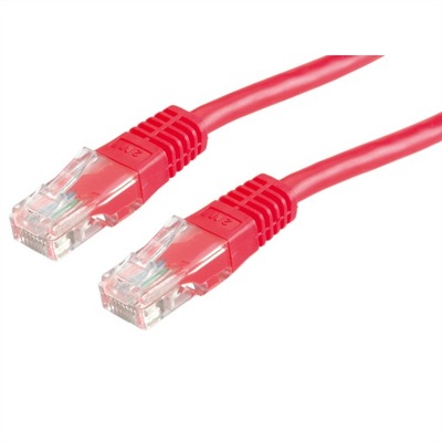 Kabel sieciowy LAN UTP Cat.6 wtyk RJ45 czerwony 5m