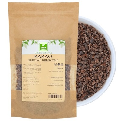 Kakao Surowe Kruszone ziarno kakaowca 250g naturalne RAW nibsy Superfoods