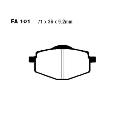 TRINKELĖS STABDŽIŲ EBC FA101R YAMAHA YZ YFZ XTZ XT 