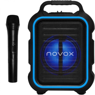 Novox MOBILITE Blue głośnik bezprzewodowy bluetooth z mikrofonem KARAOKE