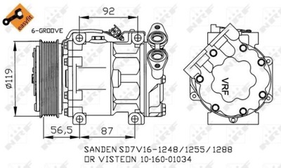 КОМПРЕССОР КОНДИЦИОНЕРА FORD C-MAX 1.6D SD7V16