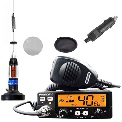 CB RADIO PRESIDENT TEDDY II ASC + Antena CB LC-59