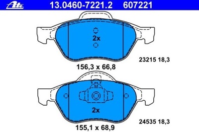 ZAPATAS HAM. PARTE DELANTERA RENAULT MEGANE 02-, SCENIC 03-  