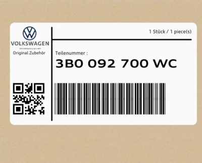 1 набір гвинт 3b0092700wc vw tiguan t-roc golf passat фото №1