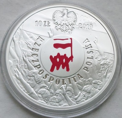 10 złotych - POLSKI SIERPIEŃ 1980 - 2010