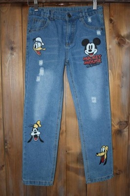 Spodnie Jeansy Dżinas Mickey Disney 134cm. 8lat