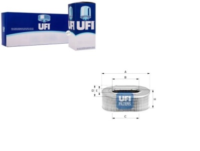 Фильтр воздуха hyundai h-1 h200 2.5d 2.5td ufi фото №1