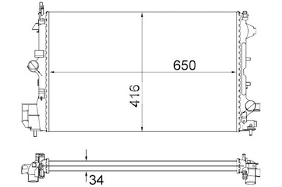 MAHLE РАДІАТОР ДВИГУНА ВОДИ FIAT CROMA OPEL SIGNUM VECTRA C VECTRA C