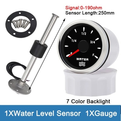 52MM WATER LEVEL GAUGE WITH 100-500MM WATER LEVEL СЕНСОР 0-190 OHM S~84145