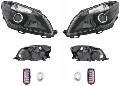 Фара skoda fabia 5j roomster 10- l+p hella фото №1