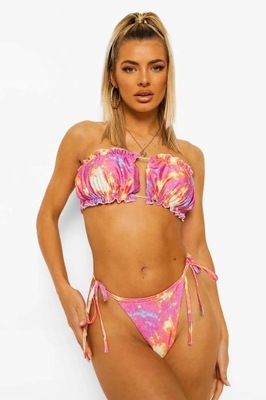 BOOHOO WZORZYSTY DÓŁ OD BIKINI XL