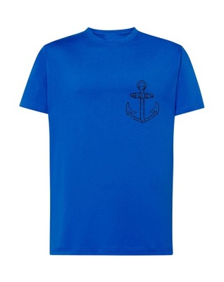 T-Shirt nadruk kotwica logo marynarz r.3XL