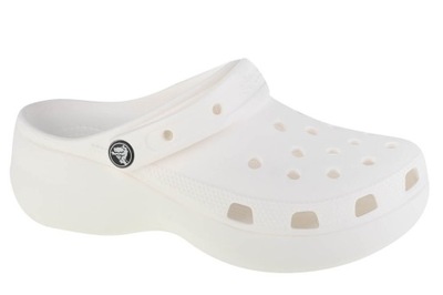 Damskie Klapki Crocs Classic Platform Clog 206750-100 białe r. 38/39