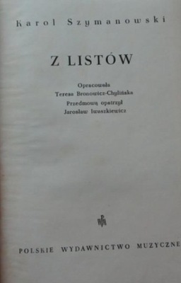 Karol Szymanowski - Z listów tom 5
