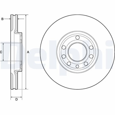 DELPHI BG3713C DISCO DE FRENADO  