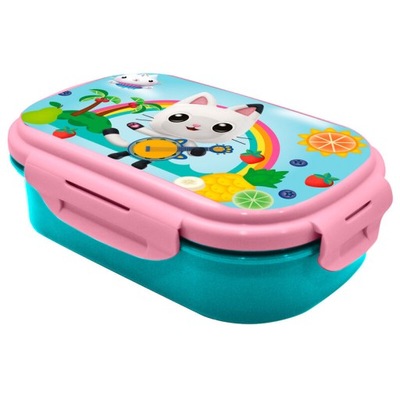 Pudełko Lunchbox ze sztućcami KOCI DOMEK GABI