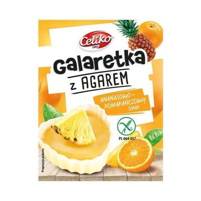 Galaretka z agarem o smaku ananasowo-pomarańczowym 45g CELIKO