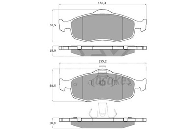 TOMEX BRAKES КОЛОДКИ ТОРМОЗНЫЕ FORD MONDEO 93-00