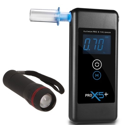 ALCOHOLÍMETRO PRO X5 PLUS PLATYNOWY SENSOR PRECYZYJNY ELECTROQUÍMICO REGALO  