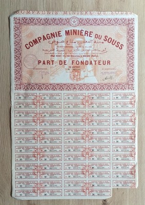 AKCJE - COMPANIE MINIERE DE SOUSS - 5198