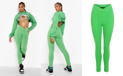 A34953 W01 BOOHOO LEGGINSY GREEN 38