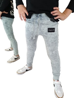 Spodnie Despacito dekatyzowane classic szare 92