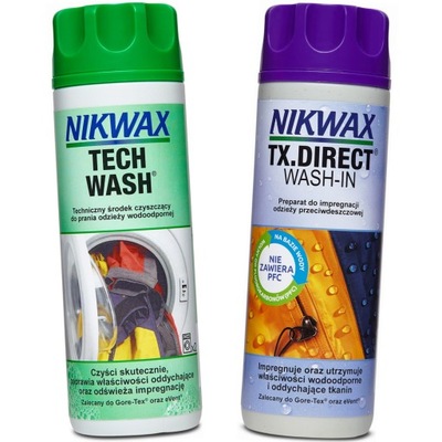 Zestaw Nikwax Tech Wash+TX Direct Wash-In 2x300ml