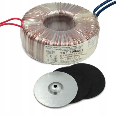 Transformator Toroidalny trafo TST 100/003 12V 8,33A Indel