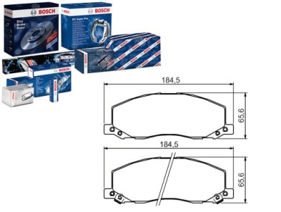 Комплект тормозных колодок тормозных bosch 13237752 1605202 фото №1