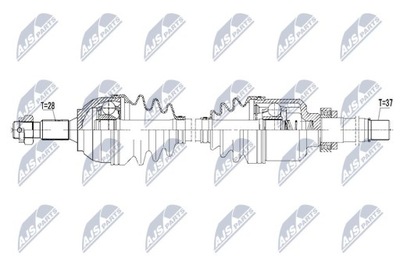 HALF-AXLE PROPULSION PEUGEOT 407 2.7HDI,3.0 04-, C5 III  