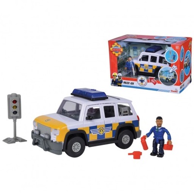 SIMBA Strazak Sam Jeep Policyjny z Figurka