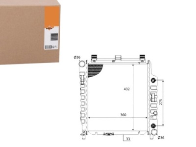 Радиатор двигателя mercedes slk r170 2.0 09.96-03 фото №1