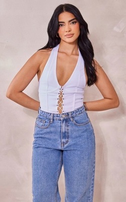 PRETTYLITTLETHING WIĄZANY CROP TOP XS