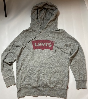 Levi's LEVIS ORYGINALNA SZARA BLUZA Z KAPTUREM S/M