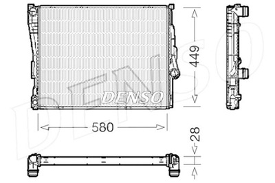 DENSO РАДІАТОР ДВИГУНА ВОДИ BMW 3 E46 Z4 E85 Z4 E86 Z4 E89 1.6-3.2