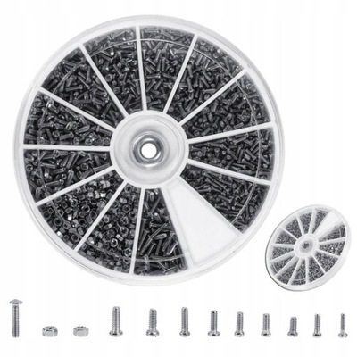 ZESTAW M1-M1,6 ŚRUBY PODKŁADKI NAKRĘTKI 600SZT
