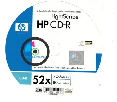 HP CD-R LIGHTSCRIBE 5szt. koperta CD